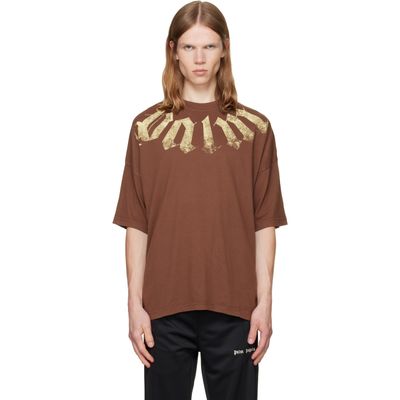 Palm Angels Palm Angels Brown Big Neck Logo Loose T-shirt