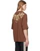 Palm Angels Palm Angels Brown Big Neck Logo Loose T-shirt - 3