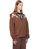 Palm Angels Palm Angels Brown Big Neck Logo Zip Loose Hoodie - 2