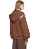 Palm Angels Palm Angels Brown Big Neck Logo Zip Loose Hoodie - 3