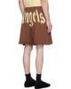 Palm Angels Palm Angels Brown Big Waist Sweat Shorts - 3