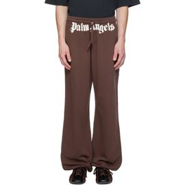 Palm Angels Palm Angels Brown Waist Logo Sweatpants