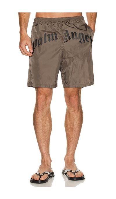 Palm Angels Palm Angels Curved Logo Swimshort