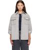 Palm Angels Palm Angels Gray Tree Logo Denim Overshirt - 1