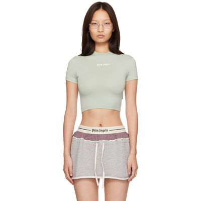 Palm Angels Palm Angels Green Classic Logo Baby T-shirt