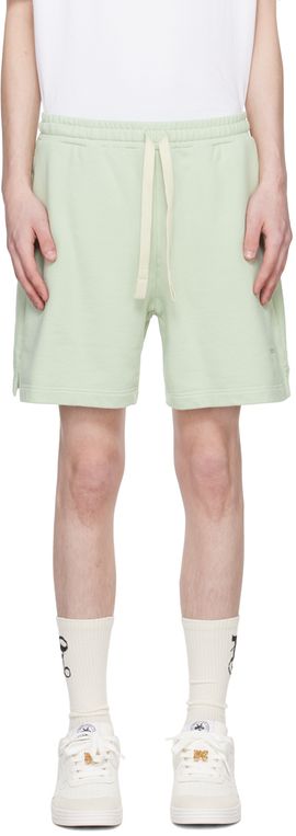 Palm Angels Palm Angels Green Embroidered Shorts