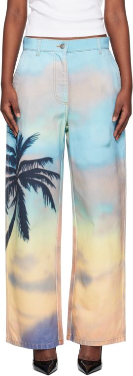 Palm Angels Palm Angels Multicolor Sunrise Palm Baggy Jeans