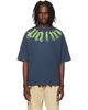 Palm Angels Palm Angels Navy Big Neck Logo Loose T-shirt - 1