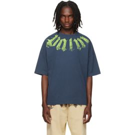 Palm Angels Palm Angels Navy Big Neck Logo Loose T-shirt