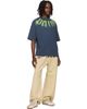 Palm Angels Palm Angels Navy Big Neck Logo Loose T-shirt - 4