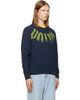 Palm Angels Palm Angels Navy Big Neck Logo Sweater - 2