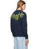 Palm Angels Palm Angels Navy Big Neck Logo Sweater - 3