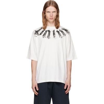 Palm Angels Palm Angels Off-White Big Neck Logo Loose T-shirt
