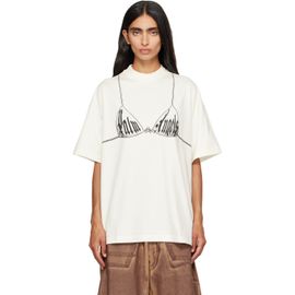 Palm Angels Palm Angels Off-White Bra Loose T-shirt