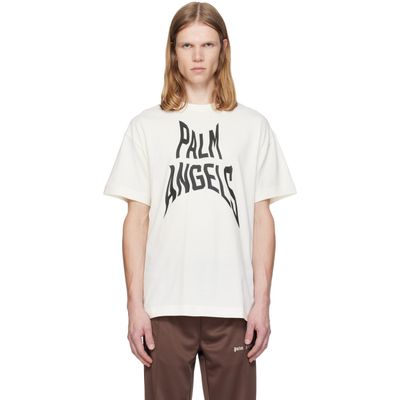 Palm Angels Palm Angels Off-White Distorted Regular T-shirt