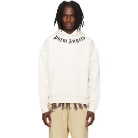 Palm Angels Palm Angels Off-White Neck Logo Hoodie