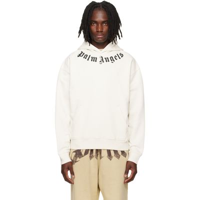 Palm Angels Palm Angels Off-White Neck Logo Hoodie