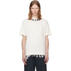 Palm Angels Palm Angels Off-White Neck Logo Regular T-shirt