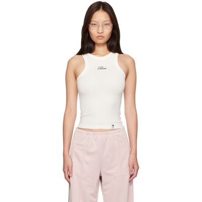Palm Angels Palm Angels Off-White 'Palm' Sway Fitted Tank Top