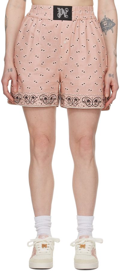 Palm Angels Palm Angels Pink Paisley Shorts