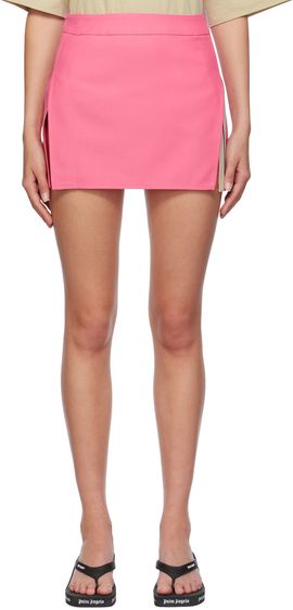 Palm Angels Palm Angels Pink Track Miniskirt