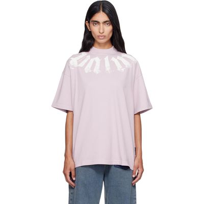 Palm Angels Palm Angels Purple Big Neck Logo T-shirt