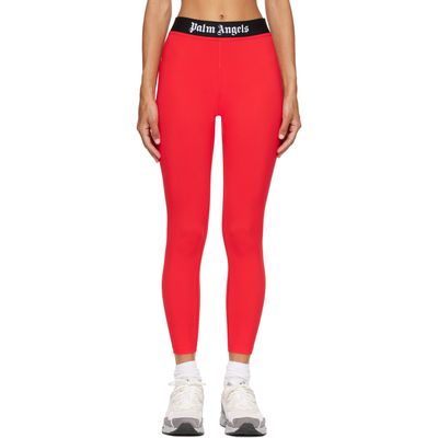 Palm Angels Palm Angels Red Classic Logo Sport Leggings