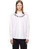 Palm Angels Palm Angels White Neck Logo Shirt - 1