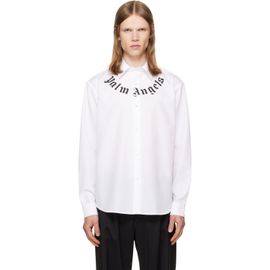 Palm Angels Palm Angels White Neck Logo Shirt