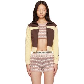 Palm Angels Palm Angels Yellow & Brown Colorblock Track Jacket
