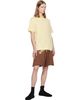 Palm Angels Palm Angels Yellow 'Palm' Ribbed Regular T-shirt - 4