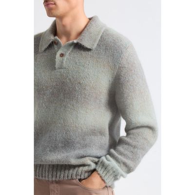 PALMES PALMES Alpaca Blend Long Sleeve Knit Polo