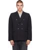 Palmes Palmes Black Double-Breasted Blazer - 1