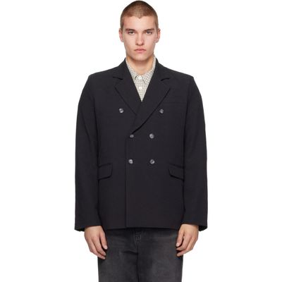 Palmes Palmes Black Double-Breasted Blazer