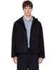 Palmes Palmes Black Herringbone Hooded Jacket - 1