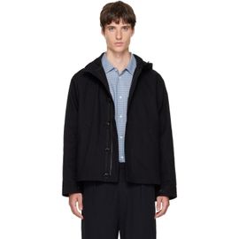 Palmes Palmes Black Herringbone Hooded Jacket