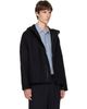 Palmes Palmes Black Herringbone Hooded Jacket - 2
