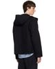Palmes Palmes Black Herringbone Hooded Jacket - 3