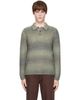 Palmes Palmes Blue Alpaca LS Knit Polo Sweater - 1