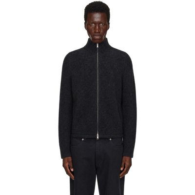 Palmes Palmes Gray Knitted Zip Sweater
