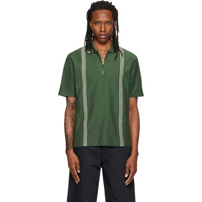 Palmes Palmes Green Panel S/S Zip Polo