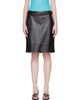 Paloma Wool Paloma Wool Black Geurrica Leather Midi Skirt - 1