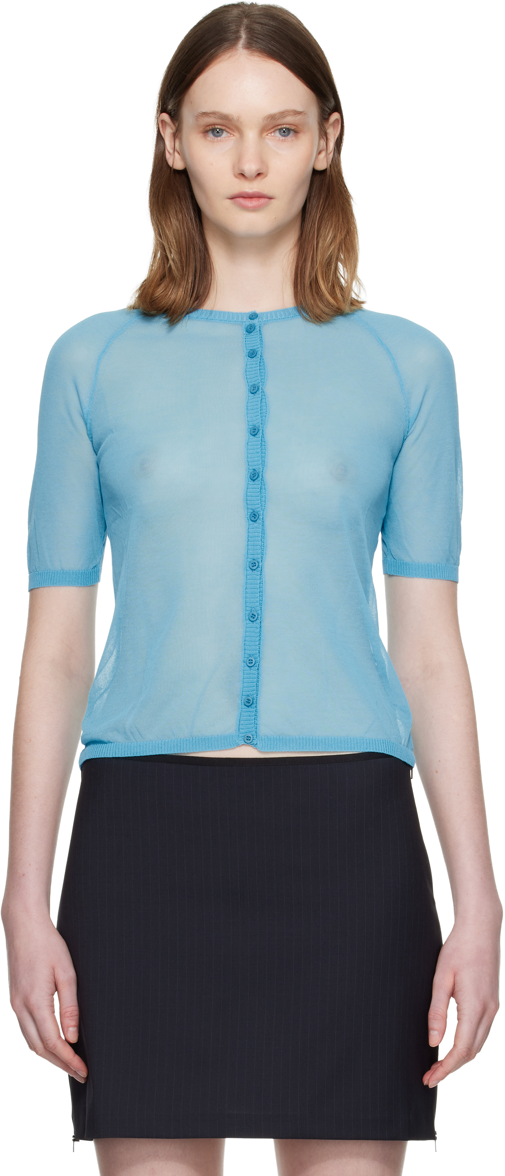 Paloma Wool - Torrentbo Colorblock Johnny Collar Sweater in Grey