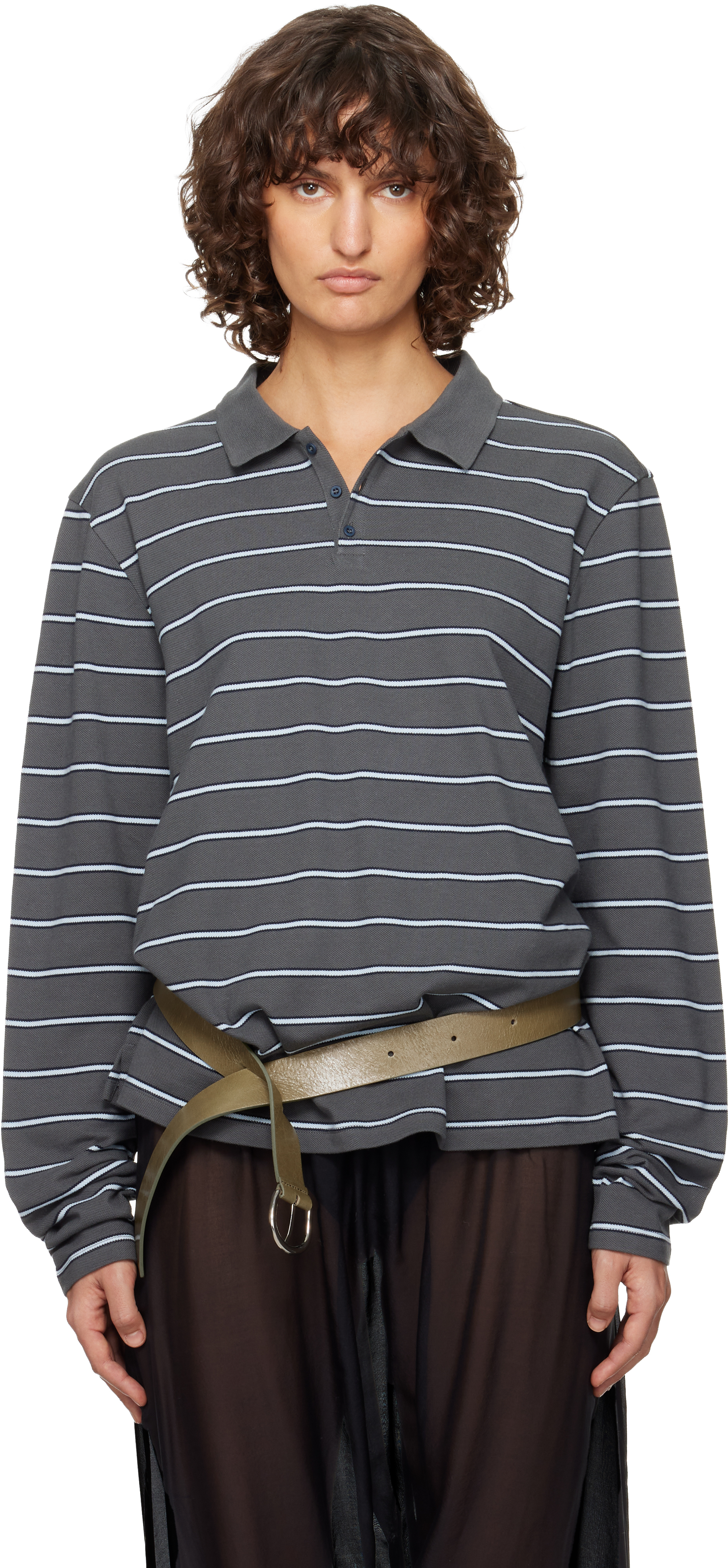 常田大希着用　paloma wool gray city polo Paloma Wool - Gray Coty Polo