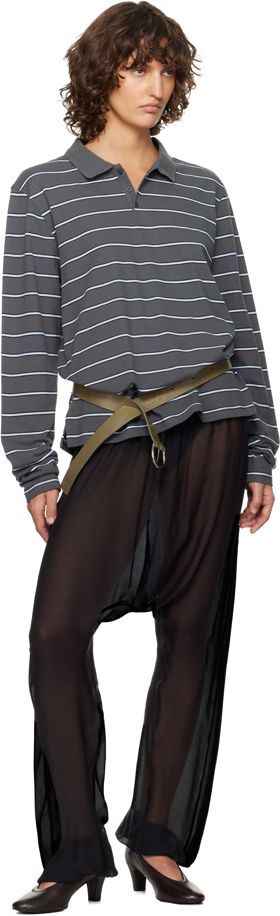 【常田大希着用】PALOMA WOOL COTY LS POLO GREY Paloma Wool COTY LS POLO SHIRT, Grey – Beamhill
