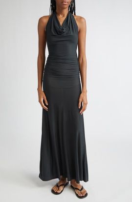 yausi asymmetric maxi dress Paloma Wool Size:EU 48 SPRING/SUMMER NOT CASUAL A-line Straps Sweetheart Appliques nude heels and a