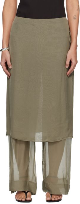 Paloma Wool Paloma Wool Khaki Low Silk Archive Trousers