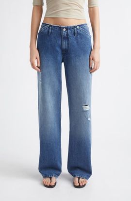 Paloma Wool Paloma Wool Lonati Ripped Cotton Straight Leg Jeans