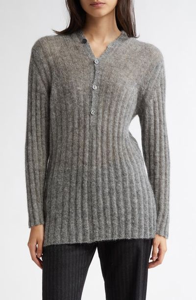 Paloma Wool Paloma Wool Naor Button Back Mohair & Alpaca Blend Rib Cardigan