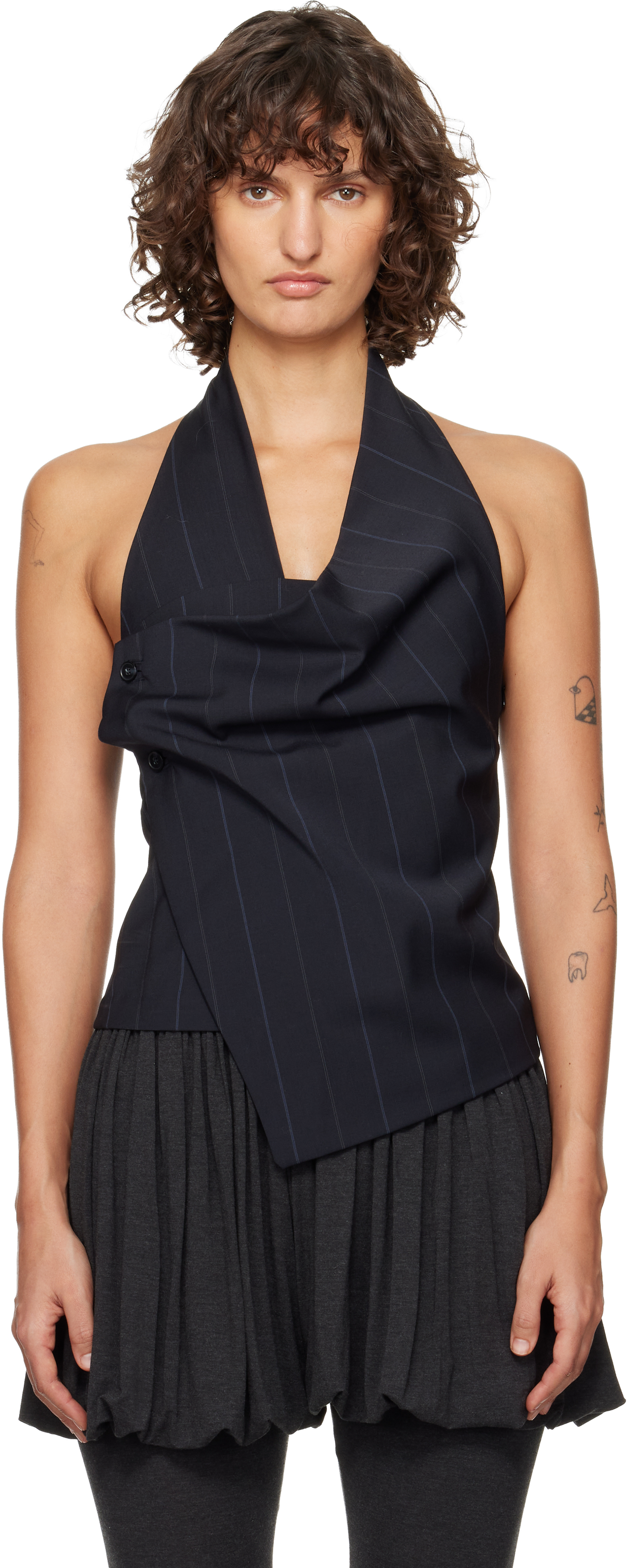 Paloma Wool - Navy Tiomi Top